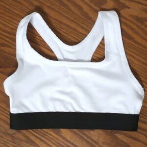Athletics Works Youth Size 28 Sports Bra Black & White ~ LIKE NEW ~